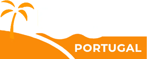 Imagem do logo que representa o Time de Portugal, com elementos gráficos em laranja e texto em branco.
